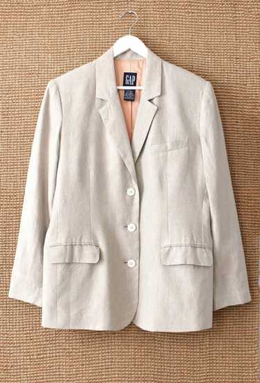vintage linen blazer (l) - image 1
