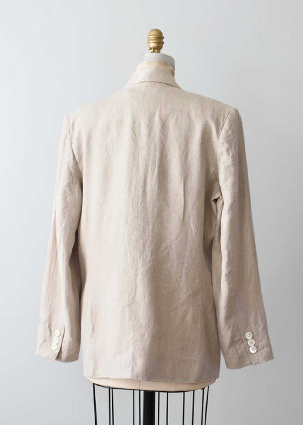 vintage linen blazer (l) - image 5