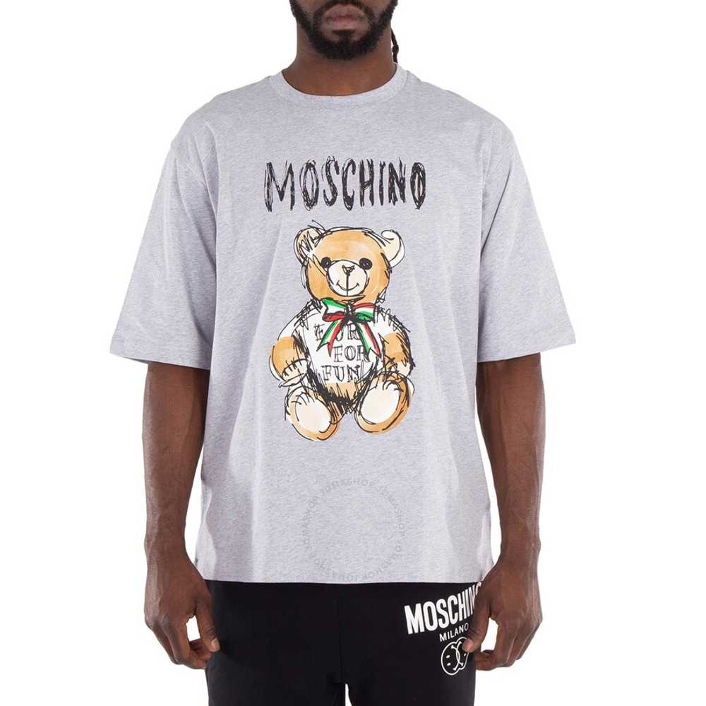 Moschino Teddy Bear Logo Print Cotton T-Shirt