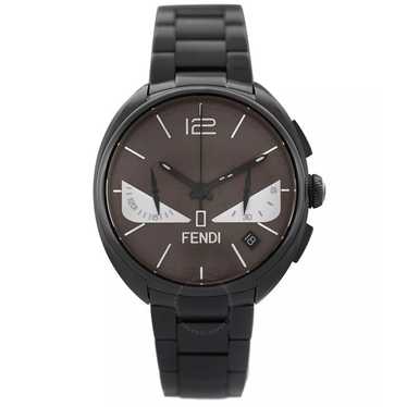 FENDI アナログ時計 ホワイトレザー フェンディ FENDI ホワイトセラミックラウンドクロノグラフ