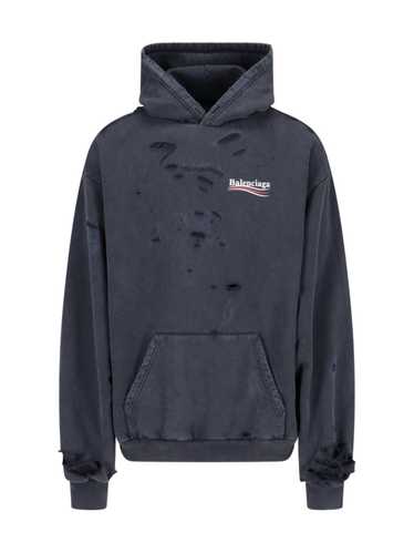 【BALENCIAGA】Political Campaign フーディー Men's Political Campaign Layered Hoodie in Black | Balenciaga US