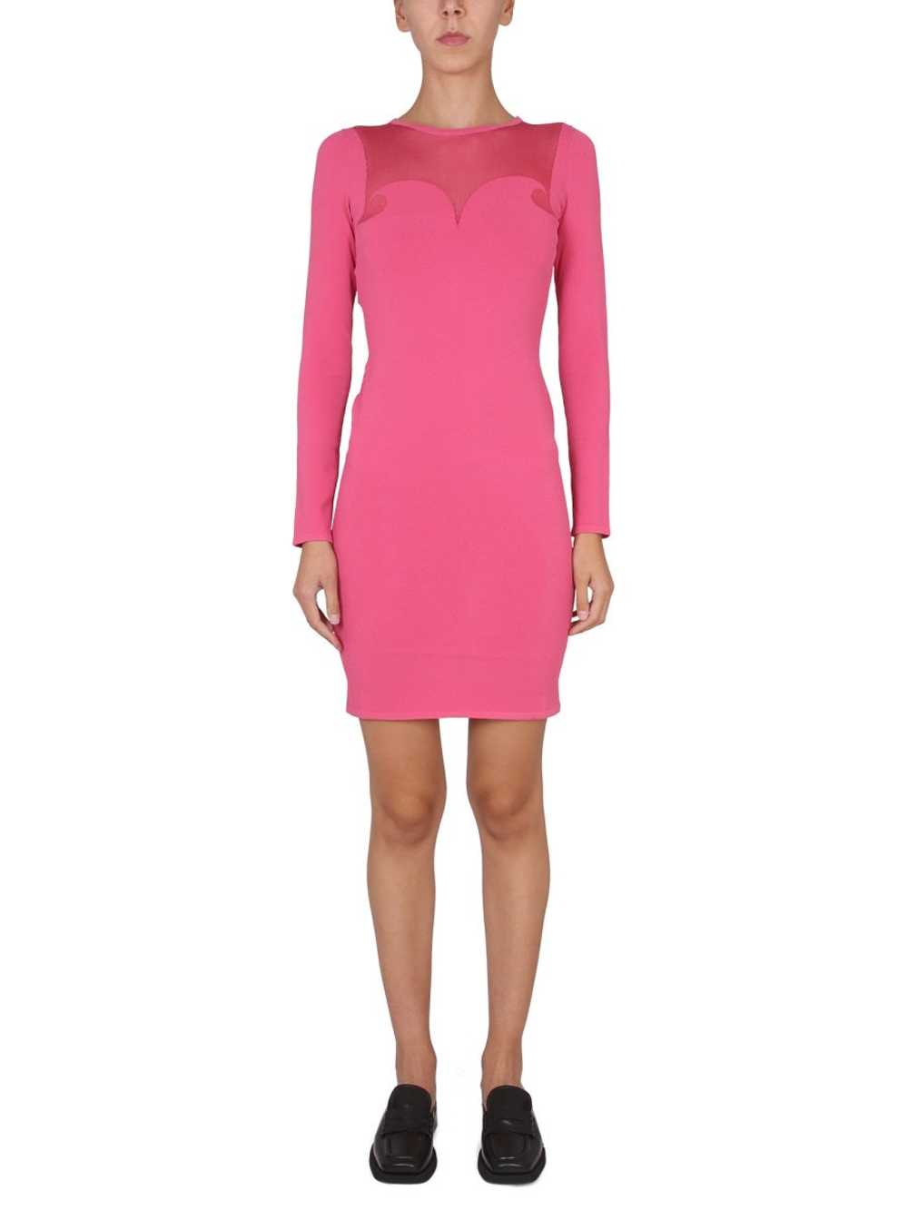 【MOSCHINO】 Woman Dress Pink Moschino logo-print Mini Dress | Pink | FARFETCH