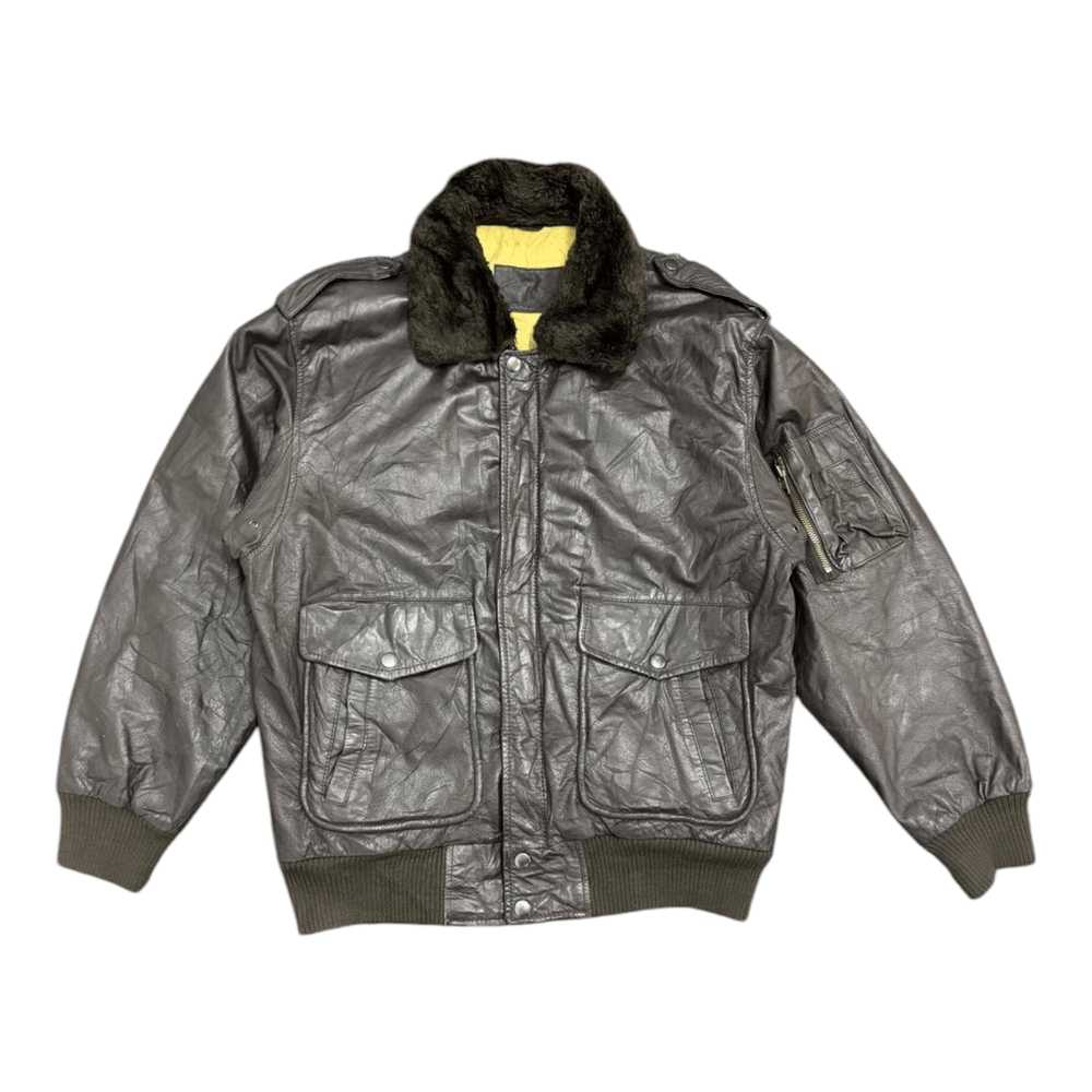 ジャケット・アウター y2k vintage leather jacket type G-1 G1 Vintage JC Penny G1 Leather Jacket Mens Medium Black 1970s