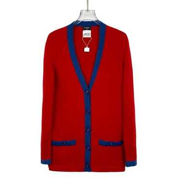 Chanel red cashmere cardigan - Gem