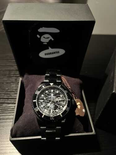 時計 CLASSIC TYPE 1 BAPEX M BLACK A BATHING APE Men's Watch CLASSIC TYPE 1 BAPEX Black Gold