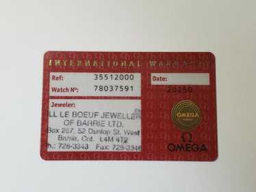 Omega international warranty card - Gem