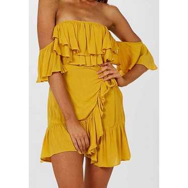 Indikah by Angel Biba Golden Yellow Fading Off Sho