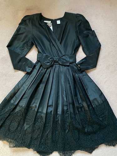 Vintage Evening Dress ALBERT NIPON 80s Black Gown 