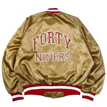 90s USA製 Chalk Line NFL 49ers スタジャン XL Vintage 90s San Francisco 49ers Forty Niners Chalk Line