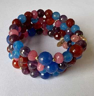 Multi Gemstone Stretch wrap beaded Bracelet