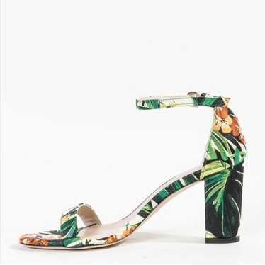 Stuart Weitzman Nearlynude Heel - Botanic Cloth Si