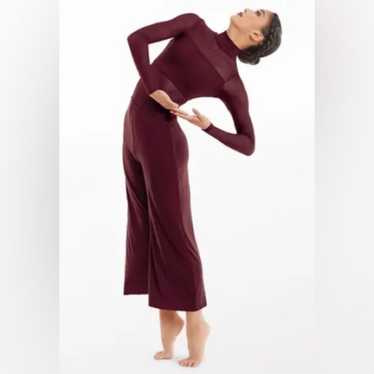 WEISSMAN Balera Dance Costume burgundy Culotte Un… - image 1