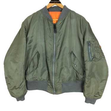 90s MA-1 アルファ　アメリカ製　航空自衛隊カスタム　フライトジャケット アルファ社の逆襲！【アメリカの軍服】空軍フライトジャケットMA