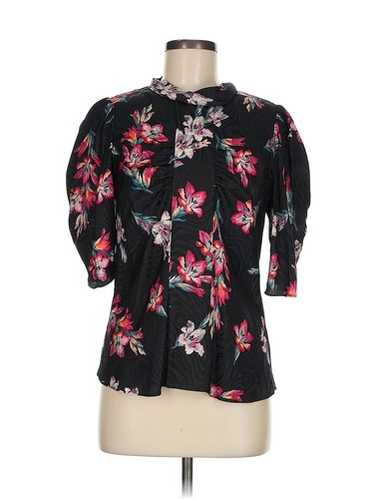Rebecca Taylor Women Black 3/4 Sleeve Silk Top 6 - image 1