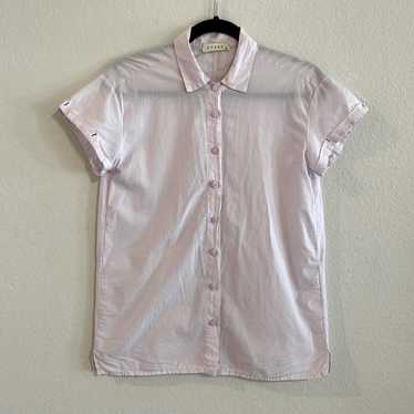 Stark X Women Button Front Shirt Xs Pink 100% Cott