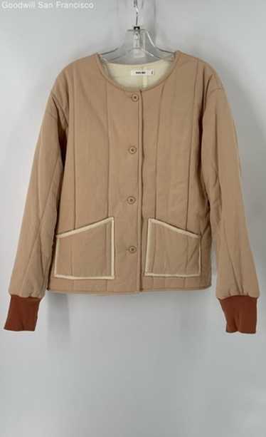 Mod Ref Beige Cotton Long Sleeve Pockets Button Fr