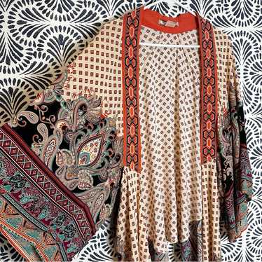 Flying Tomato Embroidered Vibrant Bohemian Open Fr