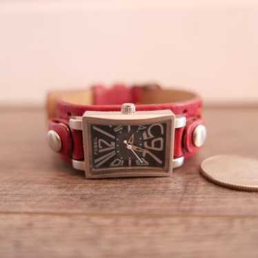 Red Fossil Watch - Gem