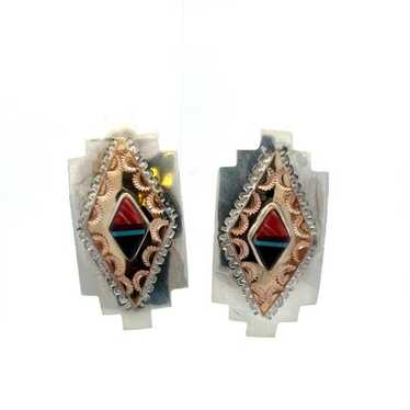 VINTAGE NAVAJO STERLING TE刻印　Ted Etsitty Ted etsitty signed sterling - Gem