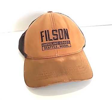 C.C. Filson Logger Mesh Cap Brown Adjustable Leat… - image 1