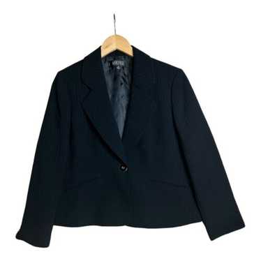 Kasper One Button Striped Blazer size 12P Black