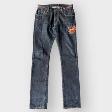 海*様 Andwang damaged heart key denim damaged heart key denim