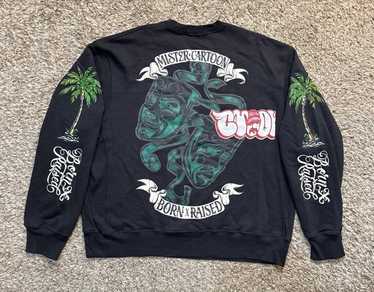 ジャケット・アウター born x raised mister cartoon BORN X RAISED MR. CARTOON 2022 LIMITED EDITION GREEN VARSITY