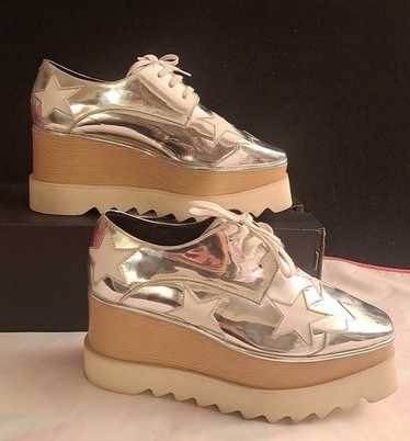 Stella Mccartney Silver Elyse Crystal Star Platform S… - Gem