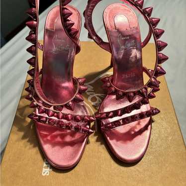 ルブタン スタッズ　ヒール　ピンク Christian Louboutin - ルブタン スタッズ ハイヒール パンプス