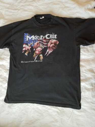 97年 MOTLEY CRUE Generation Swine プロモTシャツ Motley Crue Generation Swine PIG Shirt Single Stitch Ogio