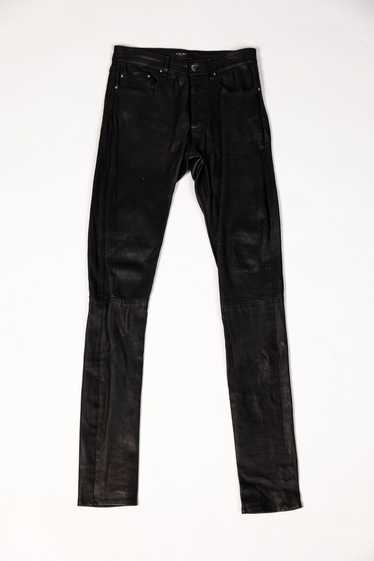 【AMERI】DENIM DETAIL ECO LEATHER PANTS Buy Amiri Denim Leather Pants 'Blue' - WBLTD CRFINK BLUE | GOAT