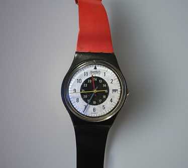 未使用 SWATCH CHRONO Swatch NEON TO THE MAX Black And Neon Chrono Dial / Black
