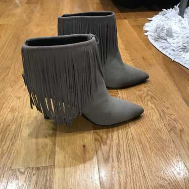 Heeled Fringe Booties