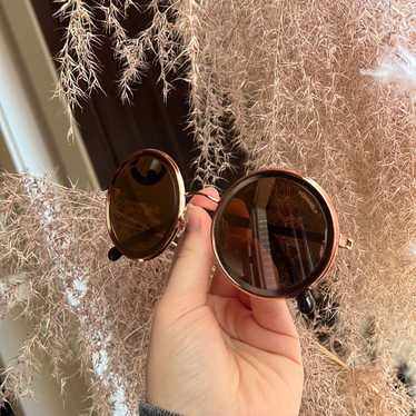 Chanel round sunglasses gold - Gem