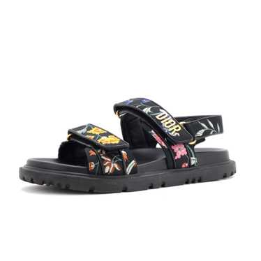 サンダル・ミュール Dior Dioract Fabric Sandals With Dior Oblique Motif Dioract Platform Sandal Black Lambskin | DIOR