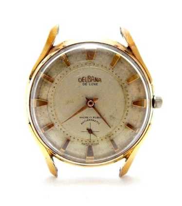 DELBANA 17JEWELS ANTIMAGNETIC 手巻き　K18裏蓋 DELBANA 17JEWELS ANTIMAGNETIC 手巻き K18裏蓋 - メルカリ