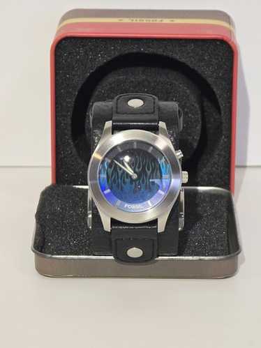 時計 00s y2k fossil big tic moving watch blk RAREy2k 00s FOSSIL Big Tic JR-8063 Baby/Powder Blue