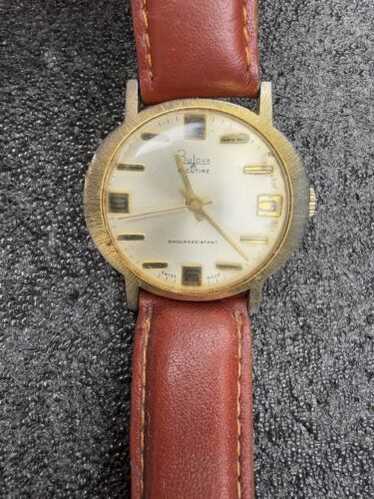 ビンテージBulova 23 automatic gold bezel Mens Vintage Bulova 23 Jewels Automatic 14k Solid Yellow