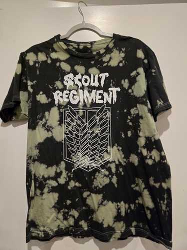 Attack on Titan Scout Regimen T-Shirt Black Tie Dy