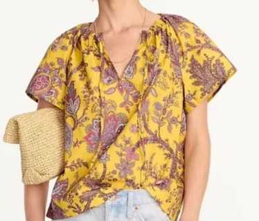J. Crew Collection Tie-Neck Cotton Poplin Top Ratt