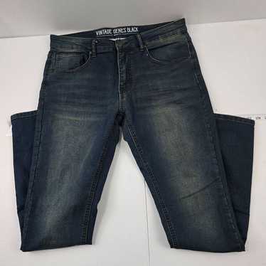 ARGUE】 vintage black denim pants　size:１ PF23-Black-Vintage-Denim-Front