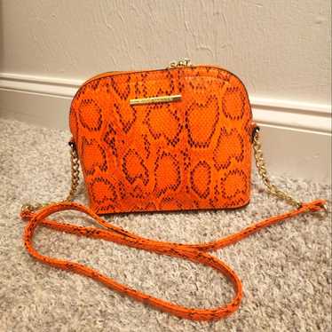 Neon Orange Snakeskin Steve Madden Purse