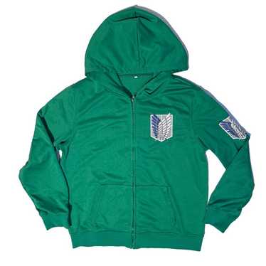Attack On Titan Scout Regiment Green Zip Up Anime 