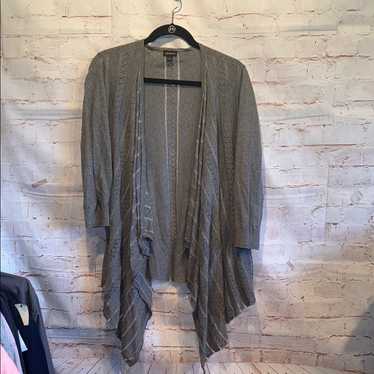 Gray Open Front Women's Sweater Torrid Pointelle D
