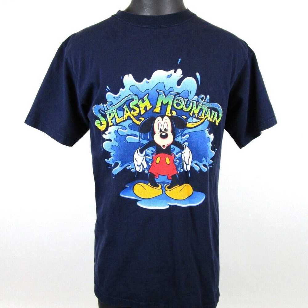 Vtg 90's Disney World Mickey Mouse Splash Mountain "I Survived" T Shirt Size M