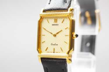 稼働 SEIKO EXCELINE 腕時計 14金ベゼル アンティーク1216 Yahoo!オークション -「セイコー 14k」(エクセリーヌ) (セイコー