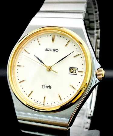 SEIKO  sprit  5p32  地味にカッコイイ 金文字盤 金属バンド Vintage Seiko Spirit 5P32 6B30 Yellow Dial Men Quartz