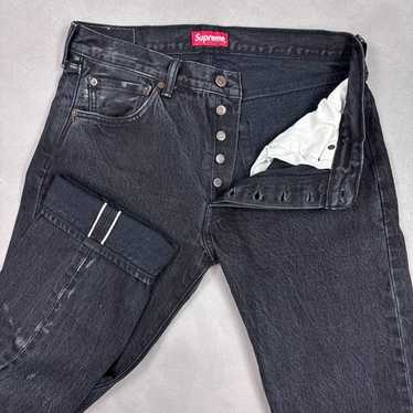 初期　old Supreme Black denim pant USA Pre-owned] SUPREME Black denim pants – Archive Factory