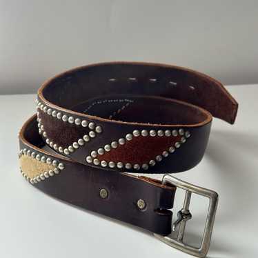 HTC STAR STRIPE STUDS LEATHER BELT 36インチ HTC STAR STRIPE STUDS LEATHER BELT 36インチ HTC Belt End
