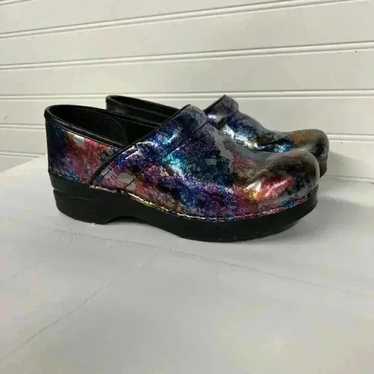 Dansko Multicolored Metallic Clogs Size 38